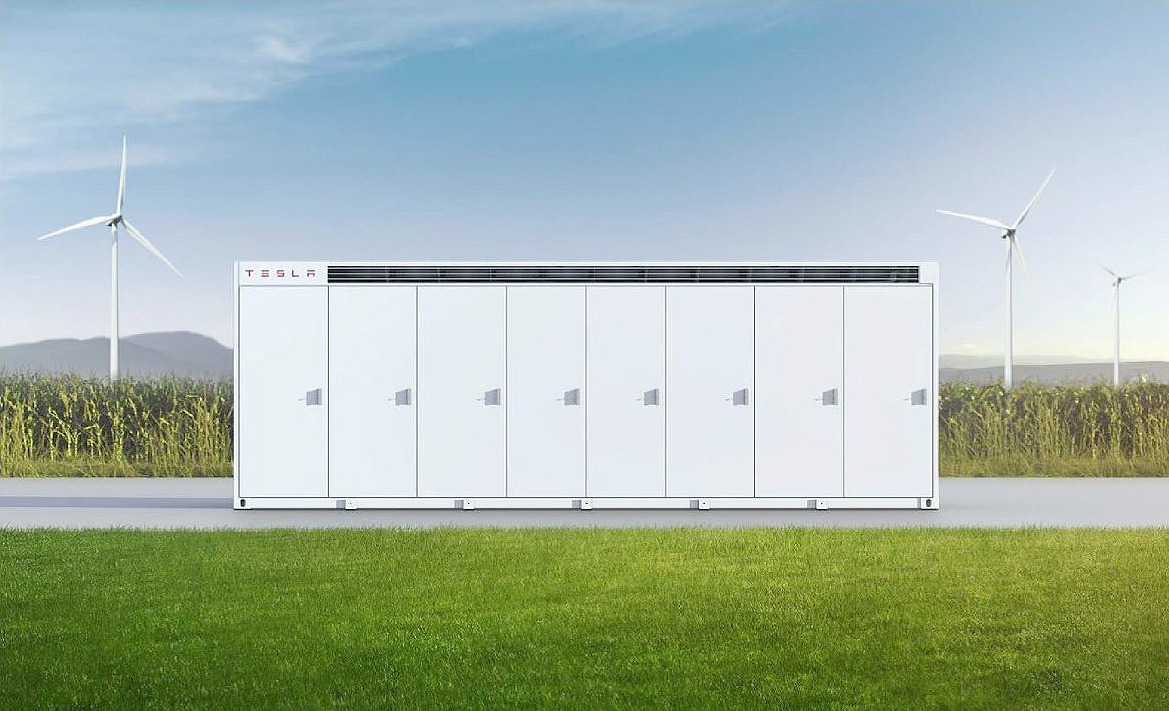 テスラ製大型蓄電池　MegaPack（メガパック）