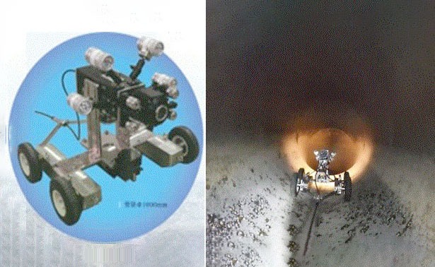 自走式カメラロボットによる導水路ほか内部点検業務